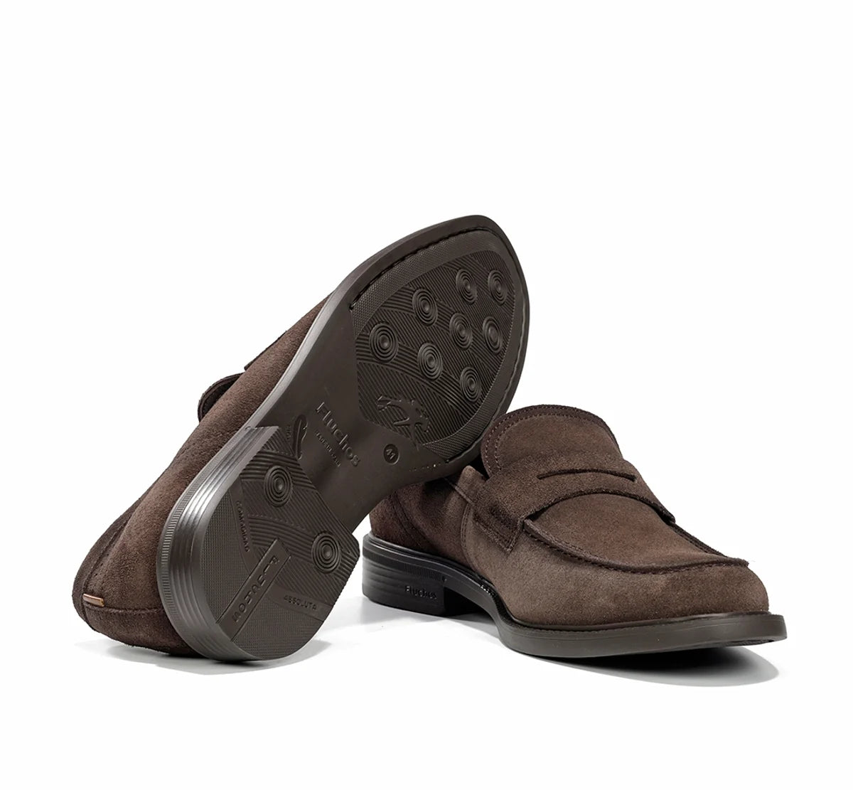ZAPATO MOCASIN HOMBRE SERRAJE MARRON FLUCHOS ADRIEN F2496 AFELPADO CAFE