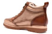 BOTIN DEPORTIVO MUJER CORDONES Y CREMALLERA TAUPE L-4460