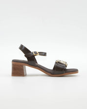 SANDALIA MUJER CHAROL MARRON TACON BAJO PLANTA DE GEL OH MY SANDALS 5981
