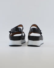 SANDALIA PLANTILLA EXTRAIBLE MUJER TRES VELCROS ANCHO ESPECIAL COLOR NEGRO PIE SANTO 260422