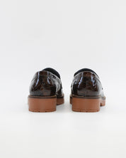 ZAPATO MOCASIN MUJER CHAROL COCO MARRON PLANTILLA EXTRAIBLE PITILLOS 10770