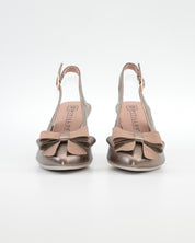 ZAPATO SALON DESTALONADO ADORNO LAZO PITILLOS 11191 BRONCE