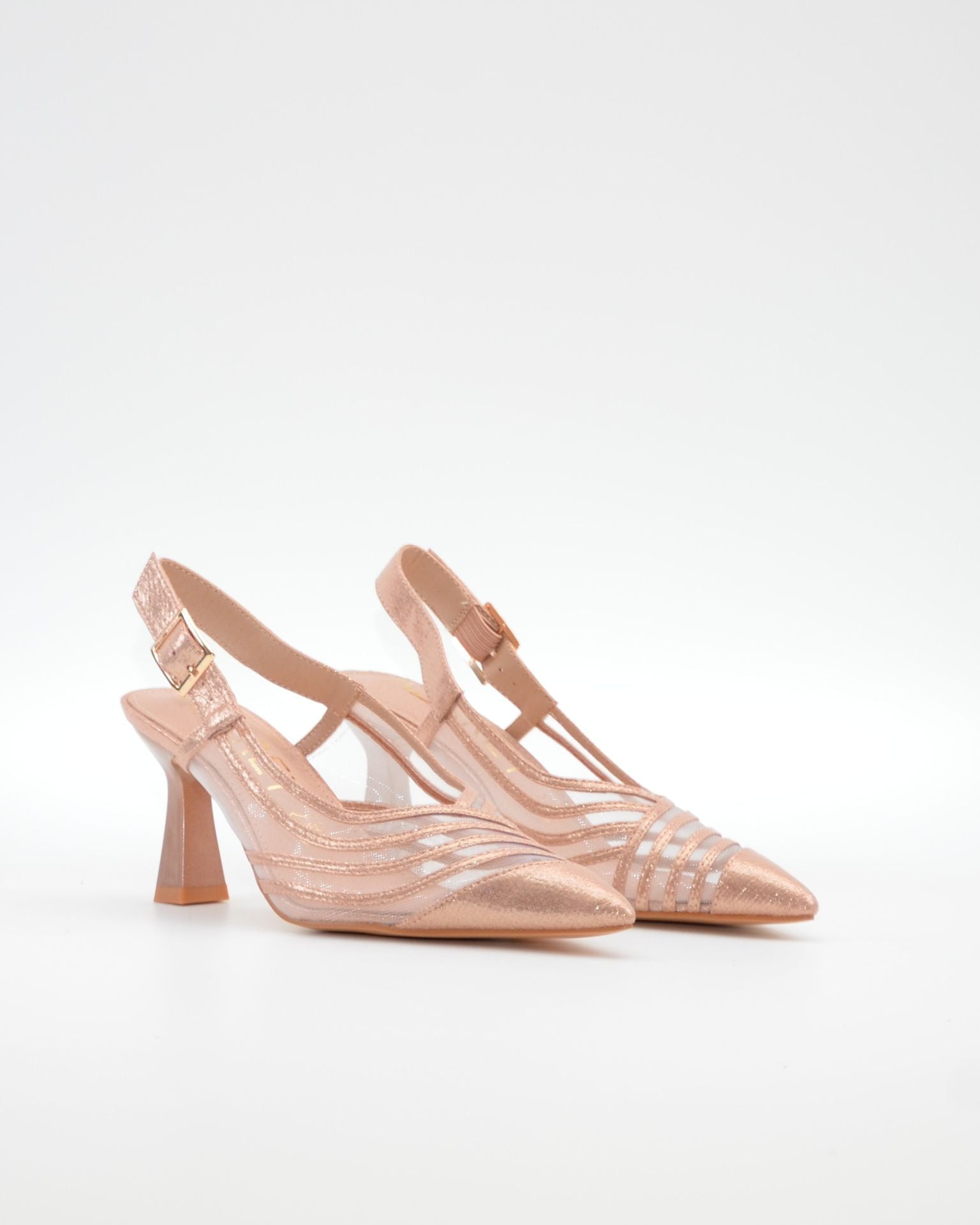 ZAPATO FIESTA MUJER DESTALONADO COLOR ROSA AZAREY 613K997