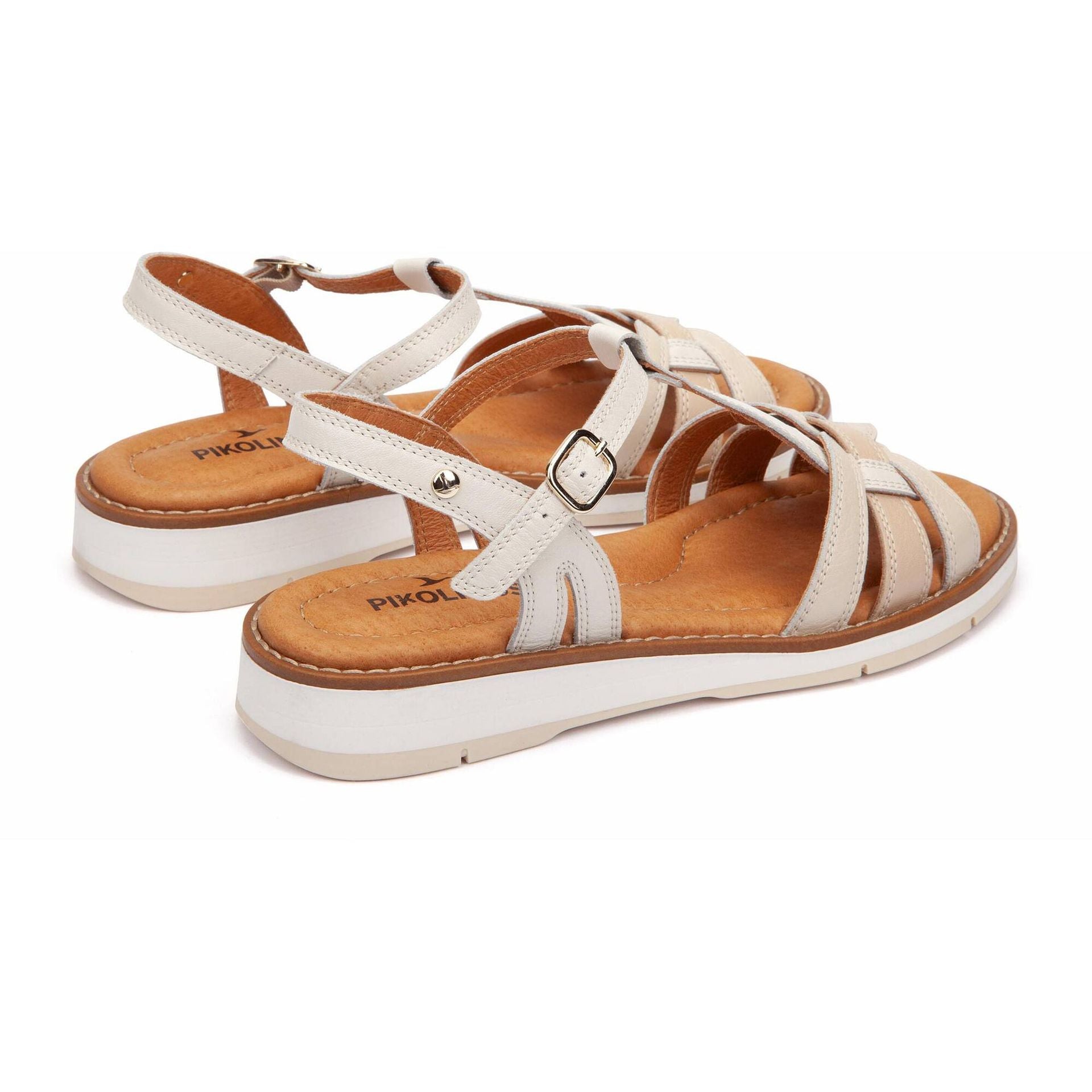 SANDALIA PLANA MUJER COLOR NATA PIKOLINOS W9B-0789C1