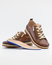 ZAPATO DE CORTE DEPORTIVO MUJER PIKOLINOS VIGO CORDON Y CREMALLERA TOPO W3W-6979C5