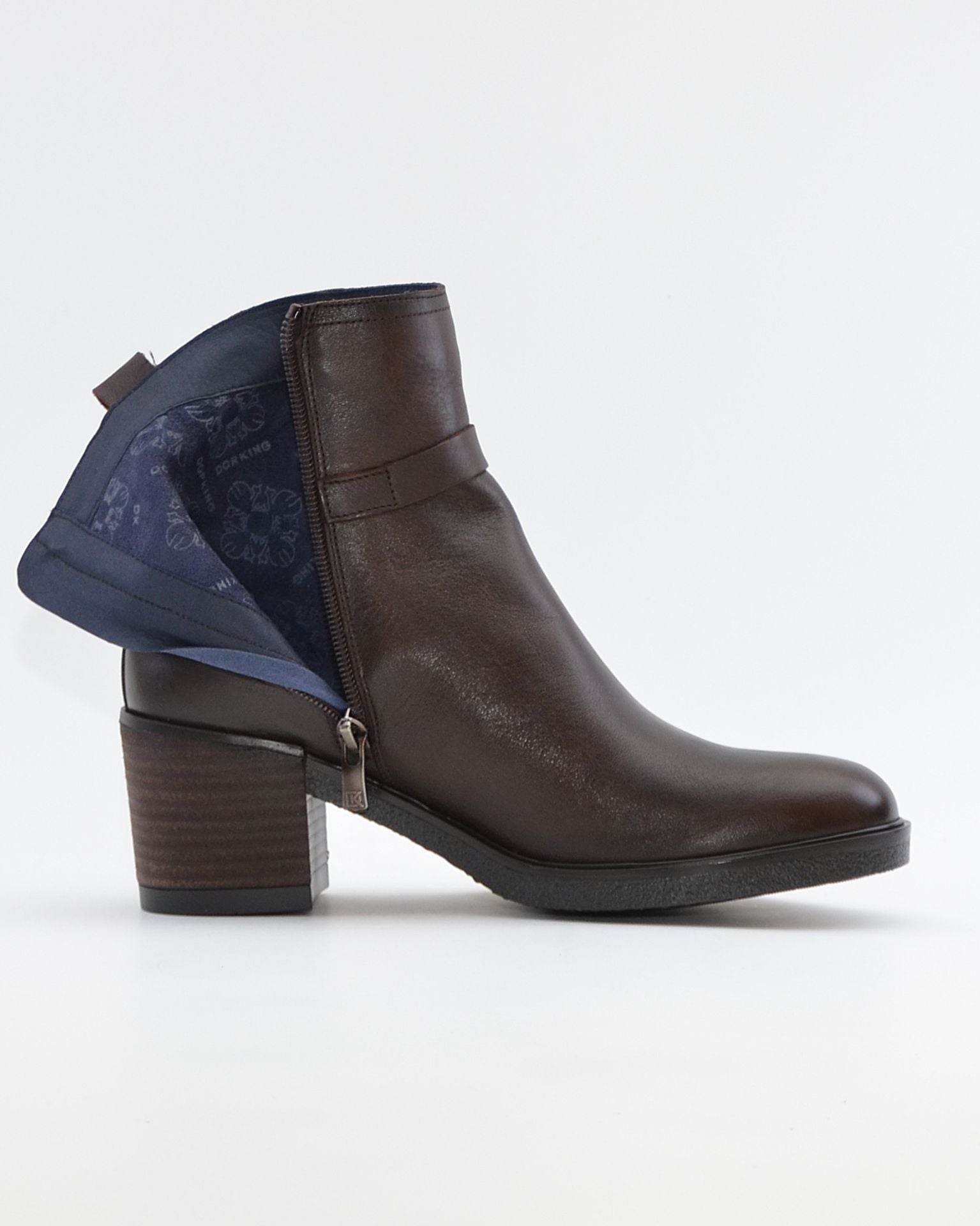 BOTIN MUJER MARRON CHOCOLATE TACON ANCHO DORKING by FLUCHOS D9754 CAFÉ