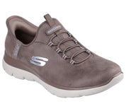 SNEAKERS MUJER SKECHERS TAUPE 150254 BRN SLIP-INS