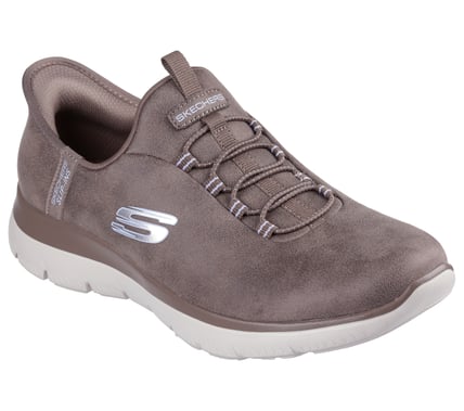 SNEAKERS MUJER SKECHERS TAUPE 150254 BRN SLIP-INS