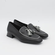 MOCASIN BORLAS NEGRO ANIMAL PRINT 12402