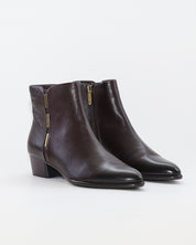 BOTIN MUJER PIEL TACON BAJO COLOR MARRON REGARDE LE CIEL LORI 02 COFFE