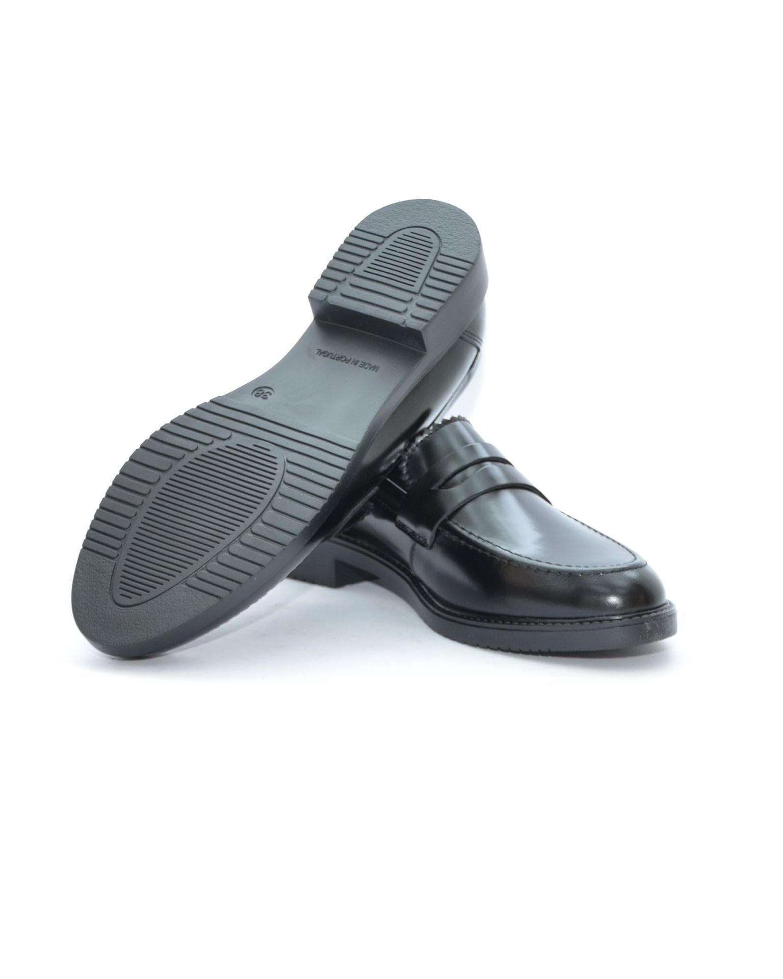 MOCASIN MUJER FLORENTIC NEGRO PISO GOMA