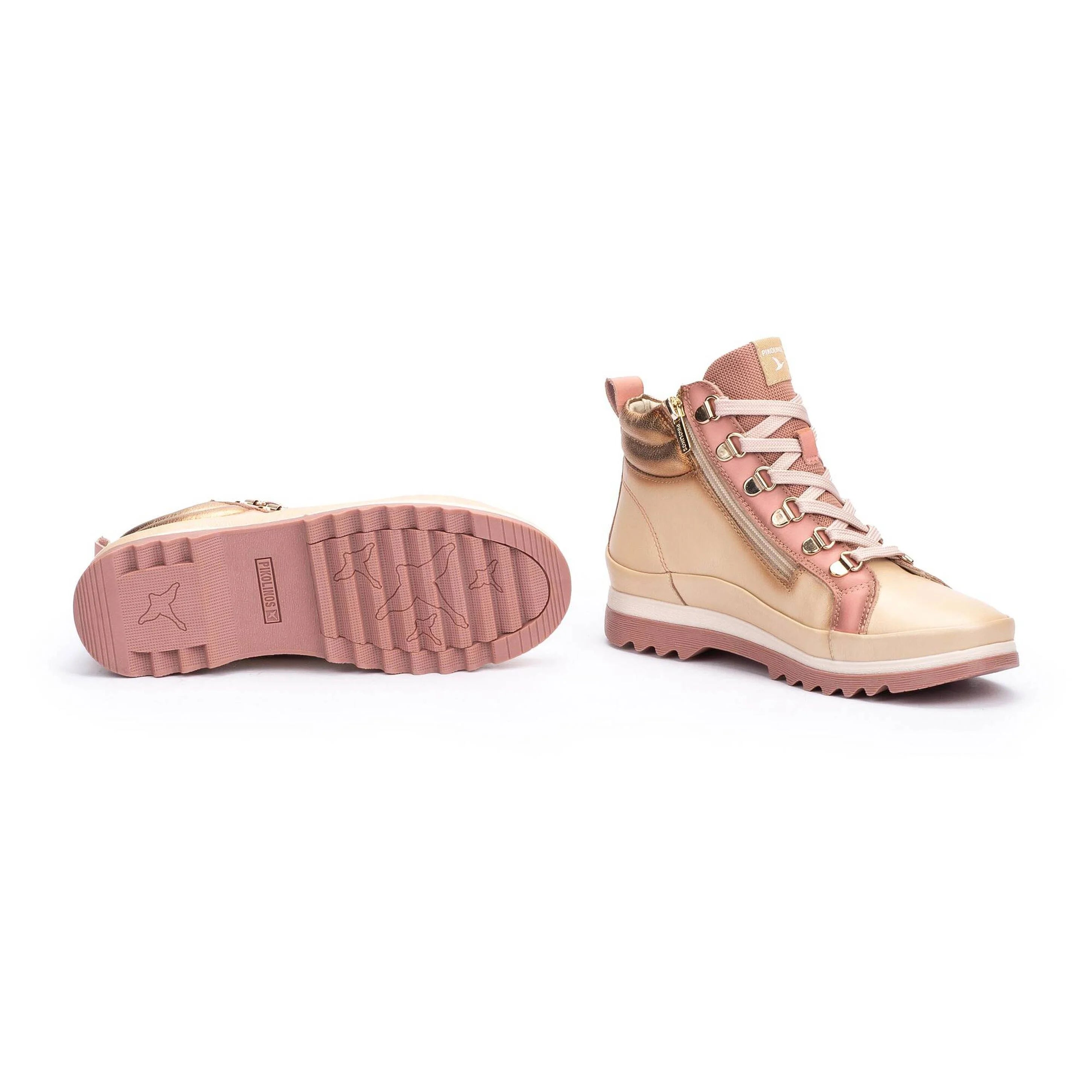 BOTIN DEPORTIVO MUJER CORDONES Y CREMALLERA MARFIL W3W-8564 CPC1 VIGO