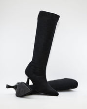 BOTA ALTA LYCRA MUJER COLOR NEGRO DANIELA VEGA 2208S MOIRA