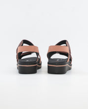 SANDALIA TRES VELCROS PLANTILLA EXTRAIBLE COLOR SALMON ANCHO ESPEIAL