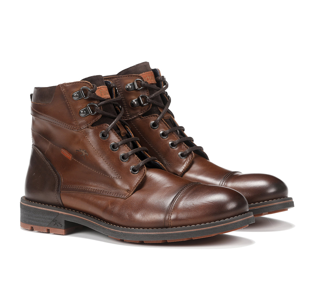 BOTIN CORDON Y CREMALLERA MARRON F1342 TERRY H.CAMEL