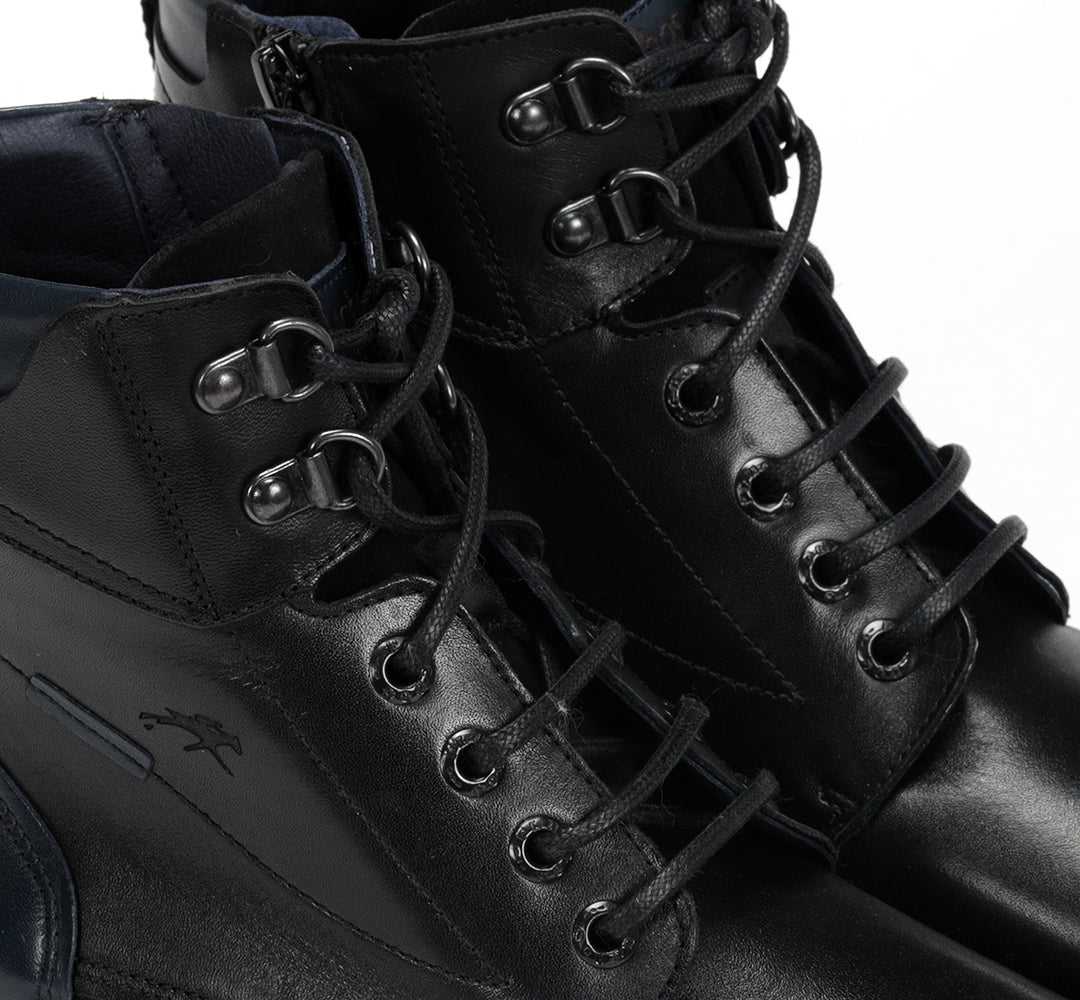 BOTIN CORDON Y CREMALLERA NEGRO F1342 TERRY HABANA