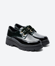 ZAPATOS MUJER CORDON CHAROL NEGRO VERDE LACOMBA DAHLIA