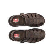 SANDALIA HOMBRE CERRADA COLOR MARRON CIERRE DE VELCRO FLUCHOS AZORES F2198