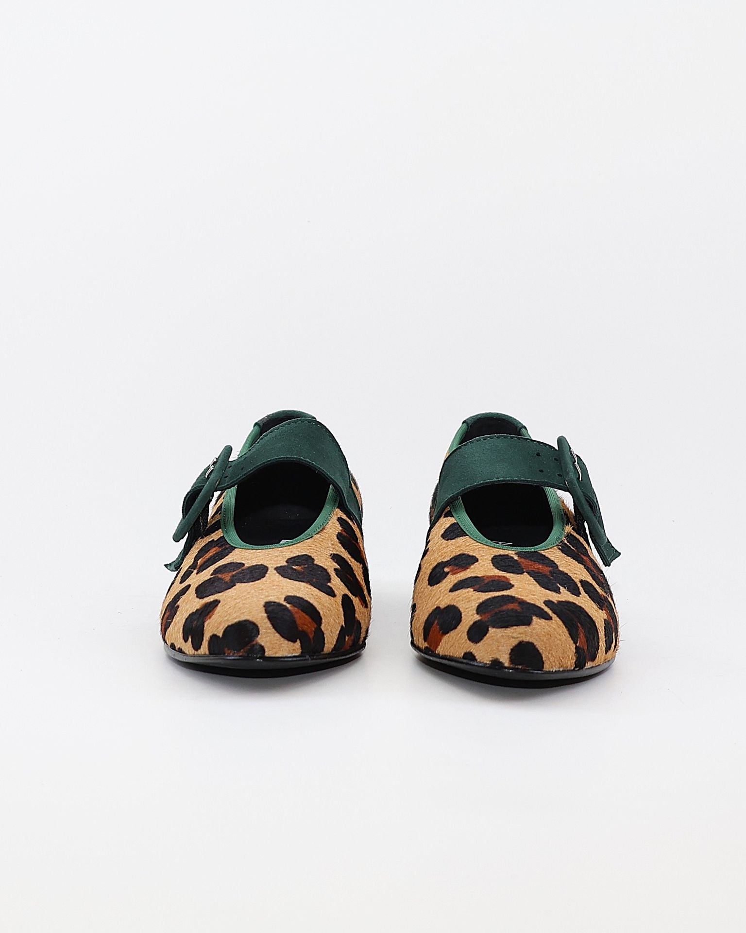 MERCEDITAS MUJER ANIMAL PRINT TIGRE ANTE VERDE CON CORREA Y HEBILLA LACOMBA CYPRES