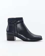 BOTIN MUJER PIEL TACON BAJO COLOR AZUL MARINO REGARDE LE CIEL JOLENE 29 NAVY