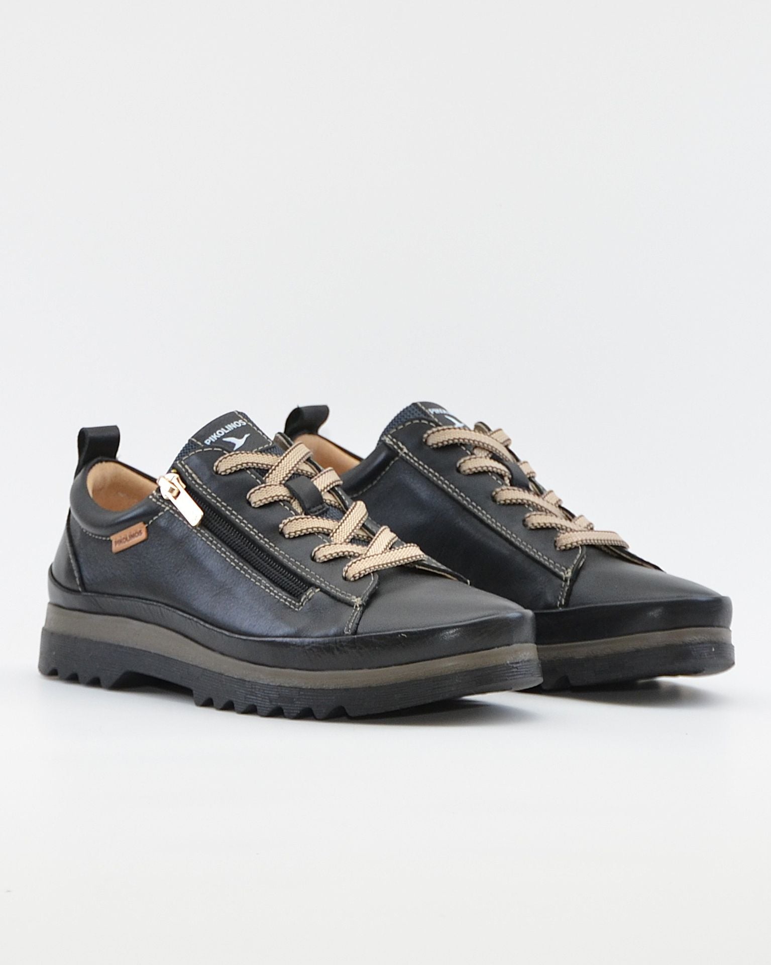 ZAPATO DE CORTE DEPORTIVO MUJER CORDON Y CREMALLERA PIKOLINOS NEGRO W3W-6979ST VIGO