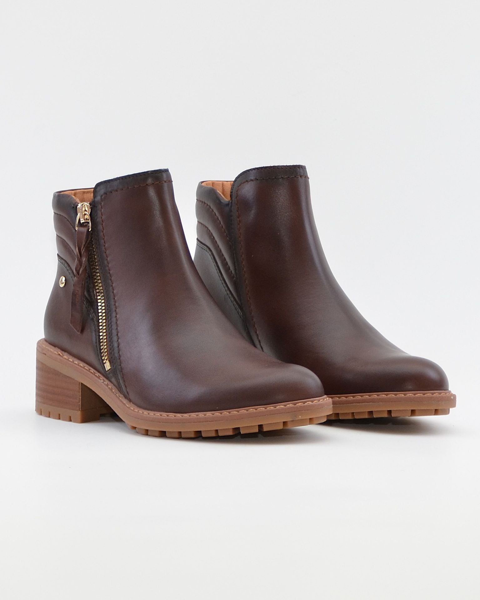 BOTIN MUJER TACON BAJO COLOR MARRON PIKOLINOS MEDINA W0D-8581 CAOBA