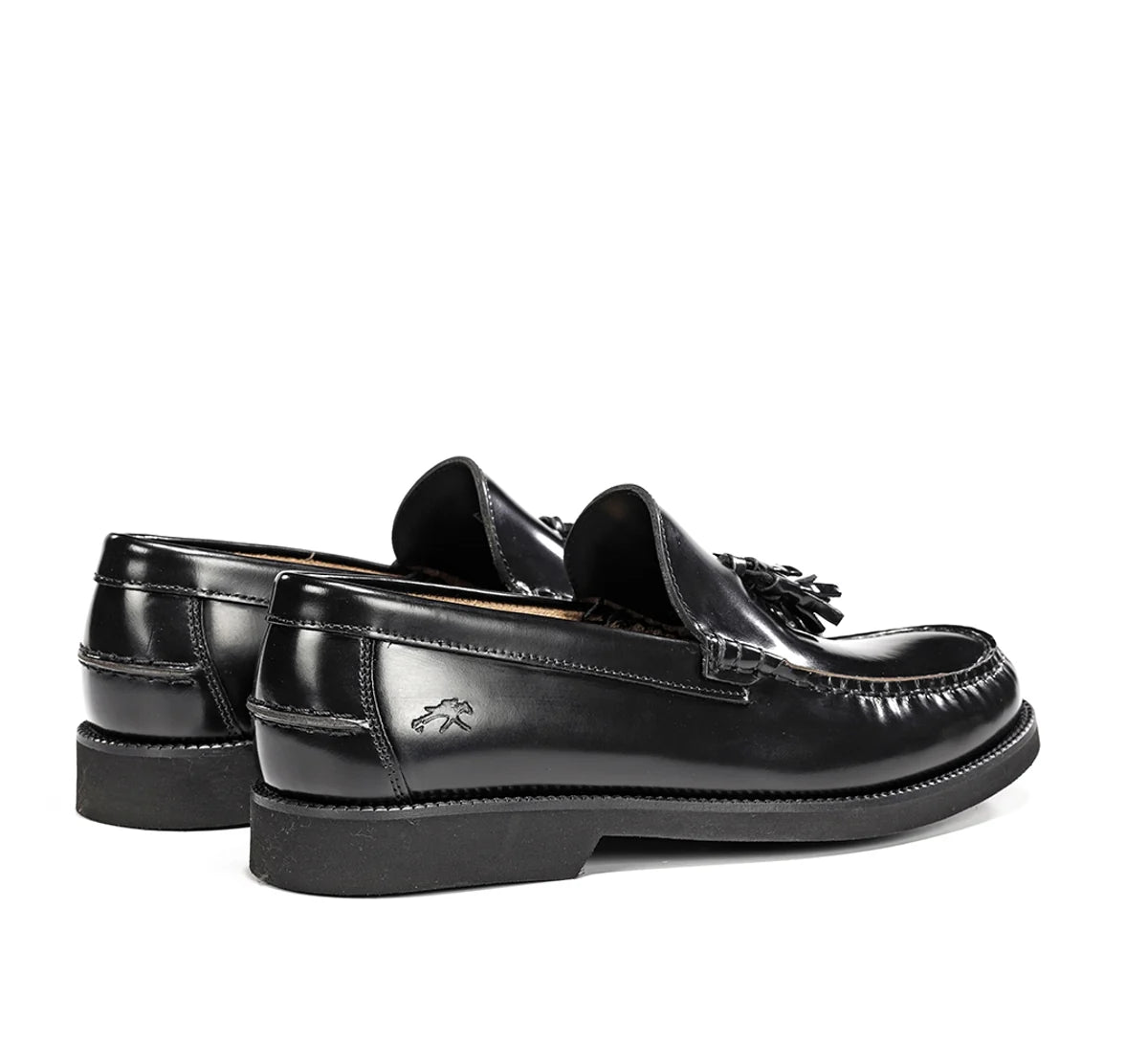 ZAPATO MOCASIN HOMBRE CON BORLAS COLOR NEGRO FLUCHOS STAMFORD F0049