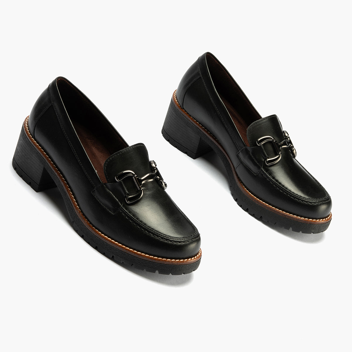 MOCASIN TACON MEDIO NEGRO 20220