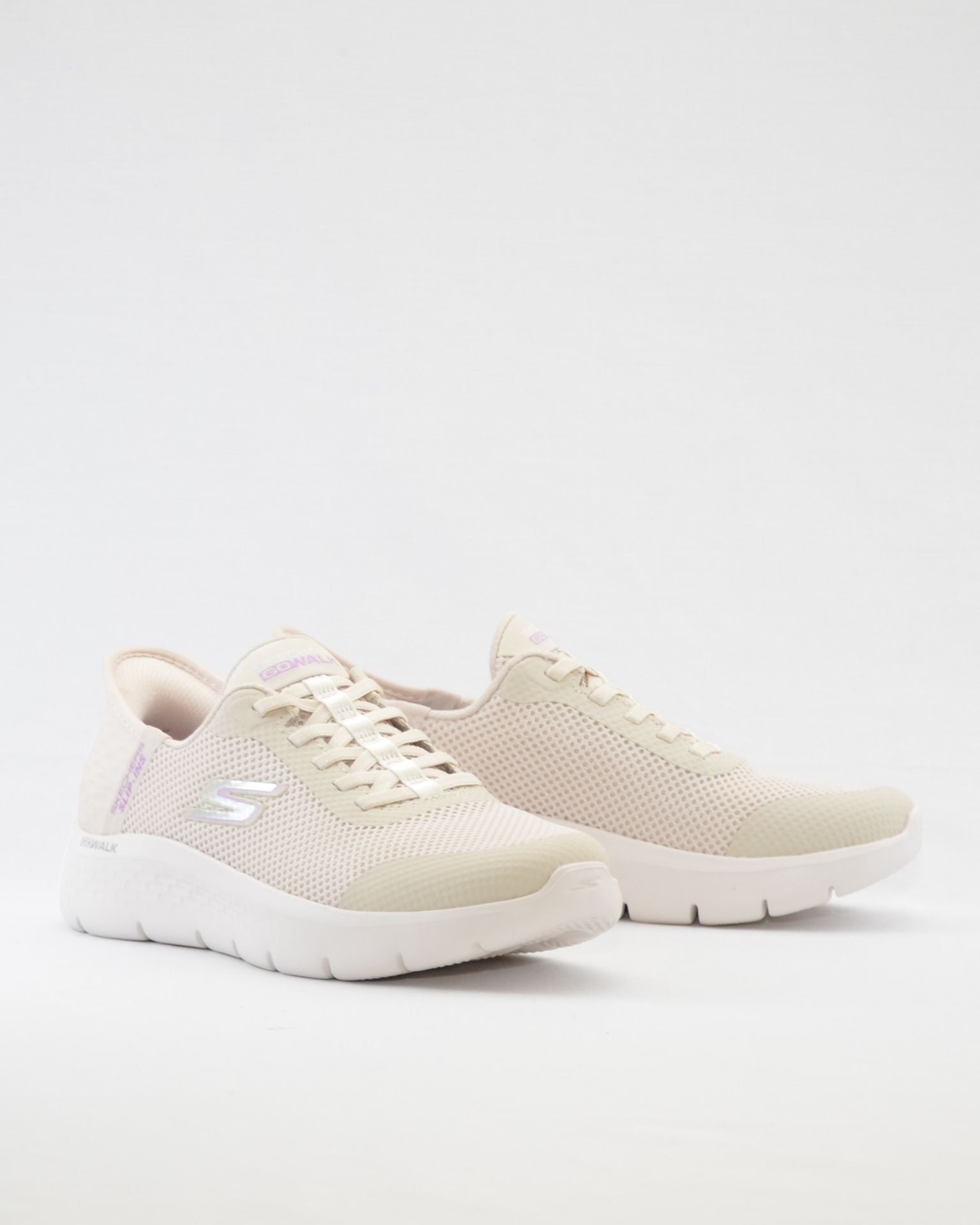 SNEAKERS MUJER SKECHERS 124836 OFWT BLANCO ROTO SLIP-INS