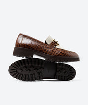 MOCASIN MUJER MARRON BEIG LACOMBA SEDUM
