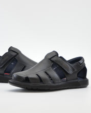 SANDALIA HOMBRE VELCRO COLOR NEGRO SUELA EXTRALIGHT CALLAGHAN 92311