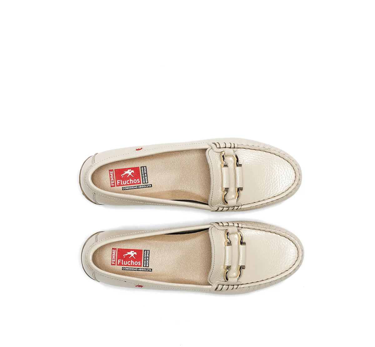 ZAPATO MOCASIN MUJER FLUCHOS COLOR BEIGE BRUNI F2156 RAW