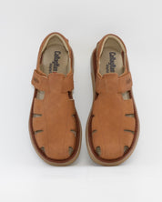 SANDALIA HOMBRE VELCRO COLOR CUERO SUELA EXTRALIGHT CALLAGHAN 92311