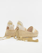 ALPARGATAS DE CUÑA TEJIDO MULTI BEIGE MACARENA JAVA 64
