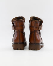 BOTA MUJER PLANA CON VELCRO COLOR CUERO GIORDA 23389