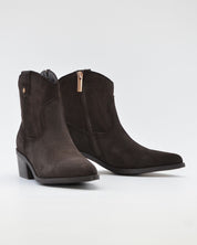 BOTIN MUJER COWBOY SERRAJE MARRÓN CHOCOLATE CON BORDADO CARMELA 164390