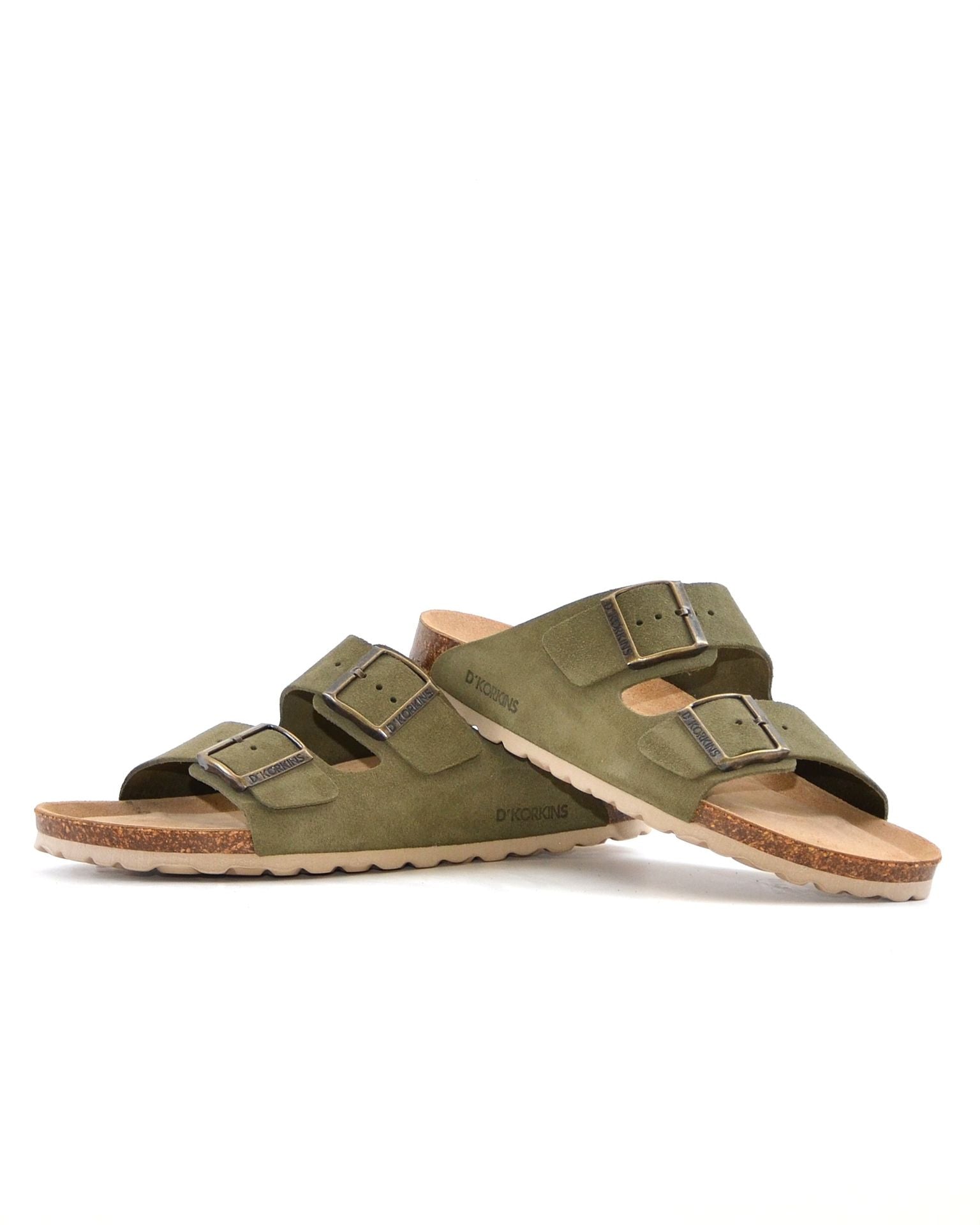SANDALIA BIO MUJER DOS HEBILLAS D´KORKINS PARIS SERRAJE KAKI