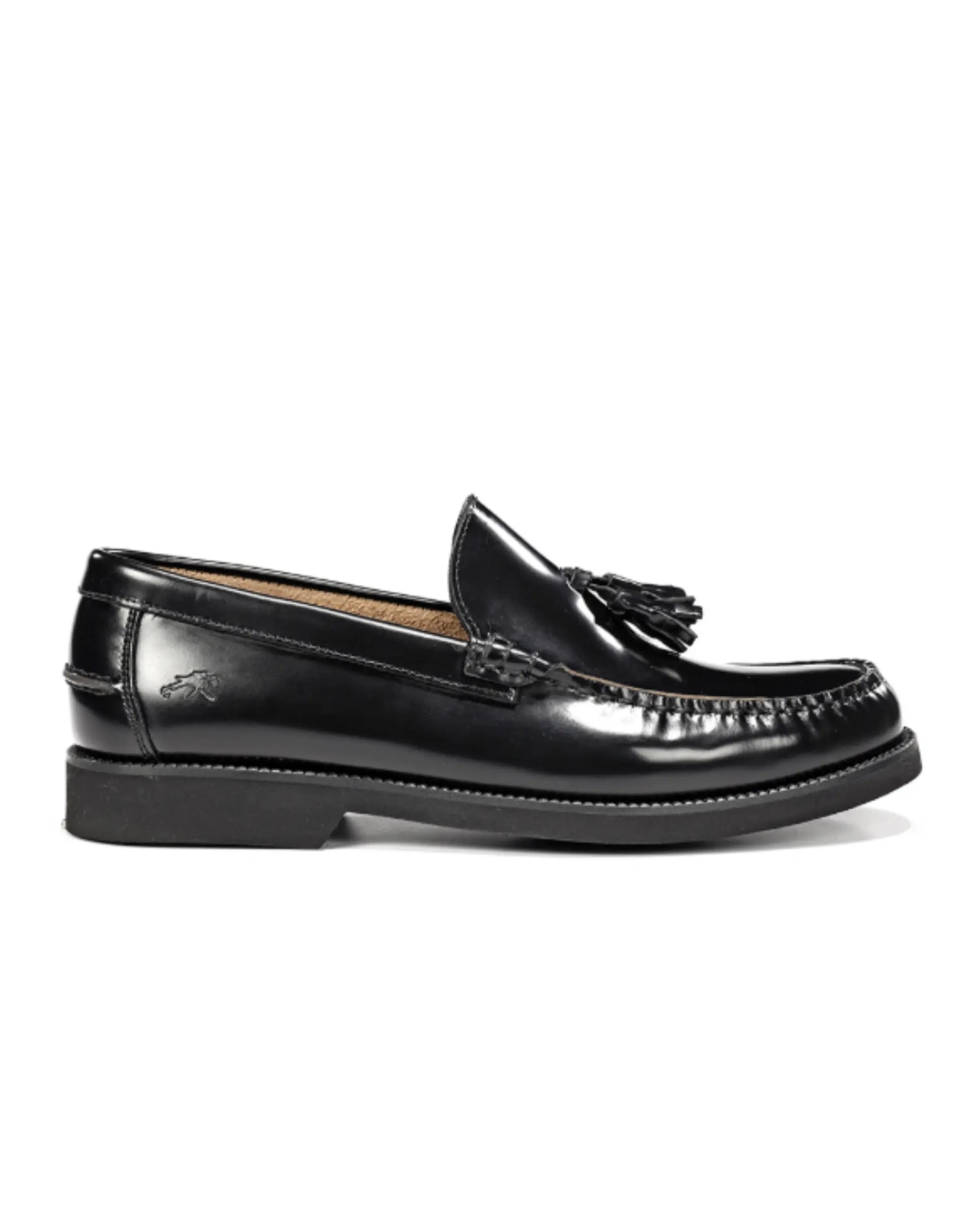 ZAPATO MOCASIN HOMBRE CON BORLAS COLOR NEGRO FLUCHOS STAMFORD F0049