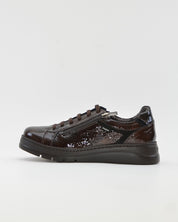 ZAPATO CASUAL MUJER PLANO FLUCHOS POMPASF1666 CHAROL CAFÉ