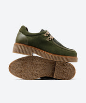 ZAPATO WALLABY MUJER SERRAJE VERDE LACOMBA SANTAL