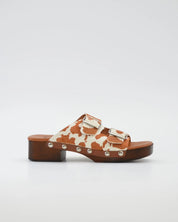 ZUECO MUJER DOS HEBILLAS ANIMAL PRINT PATRICIA MILLER 6716 VACA CUERO