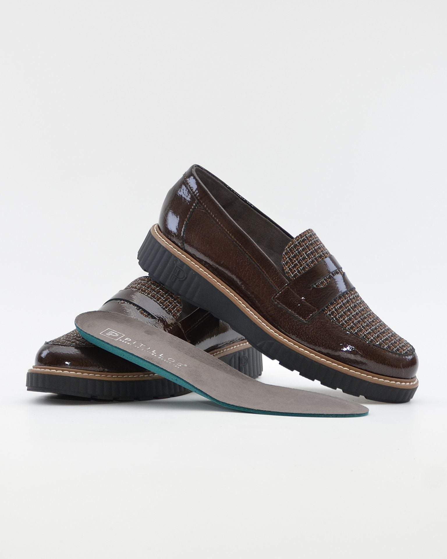 ZAPATO MOCASIN MUJER PITILLOS 11554 MARRÓN PLANTILLA EXTRAIBLE