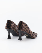 ZAPATO SALON MUJER ESTILETO COLOR LEOPARDO NEGRO DANIELA VEGA 2333S TERCIOPELO