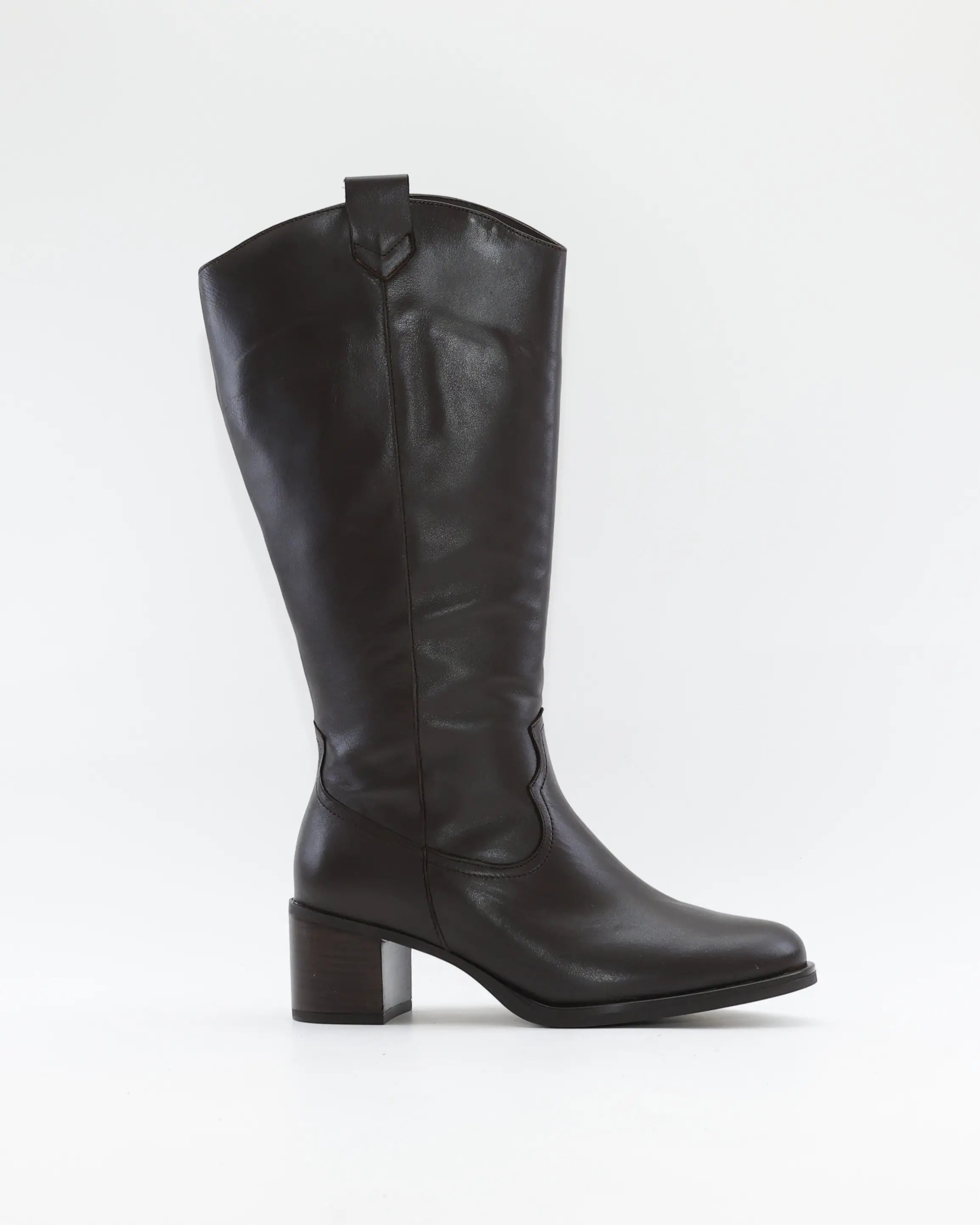 BOTA ALTA MUJER ANCHO ESPECIAL DE GEMELO ANCHO PIESANTO 235461 XL NATUR CAOBA