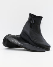 BOTINES DE MUJER CON CUÑA BAJA Y CREMALLERA COLOR NEGRO VALERIAS 2812