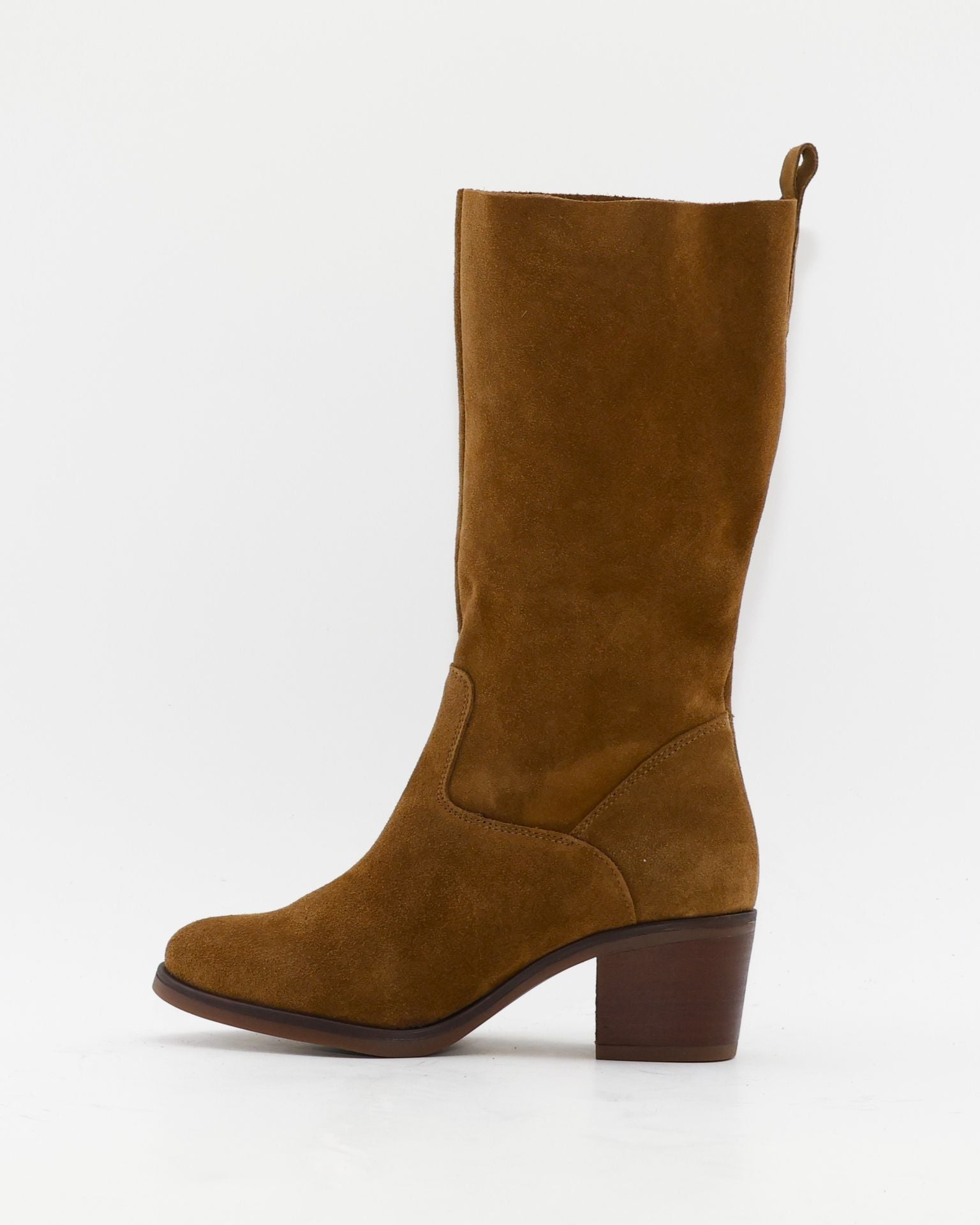 BOTA MUJER CAMPERA SERRAJE CUERO LIKEN TACON ANCHO KAOLA 4760
