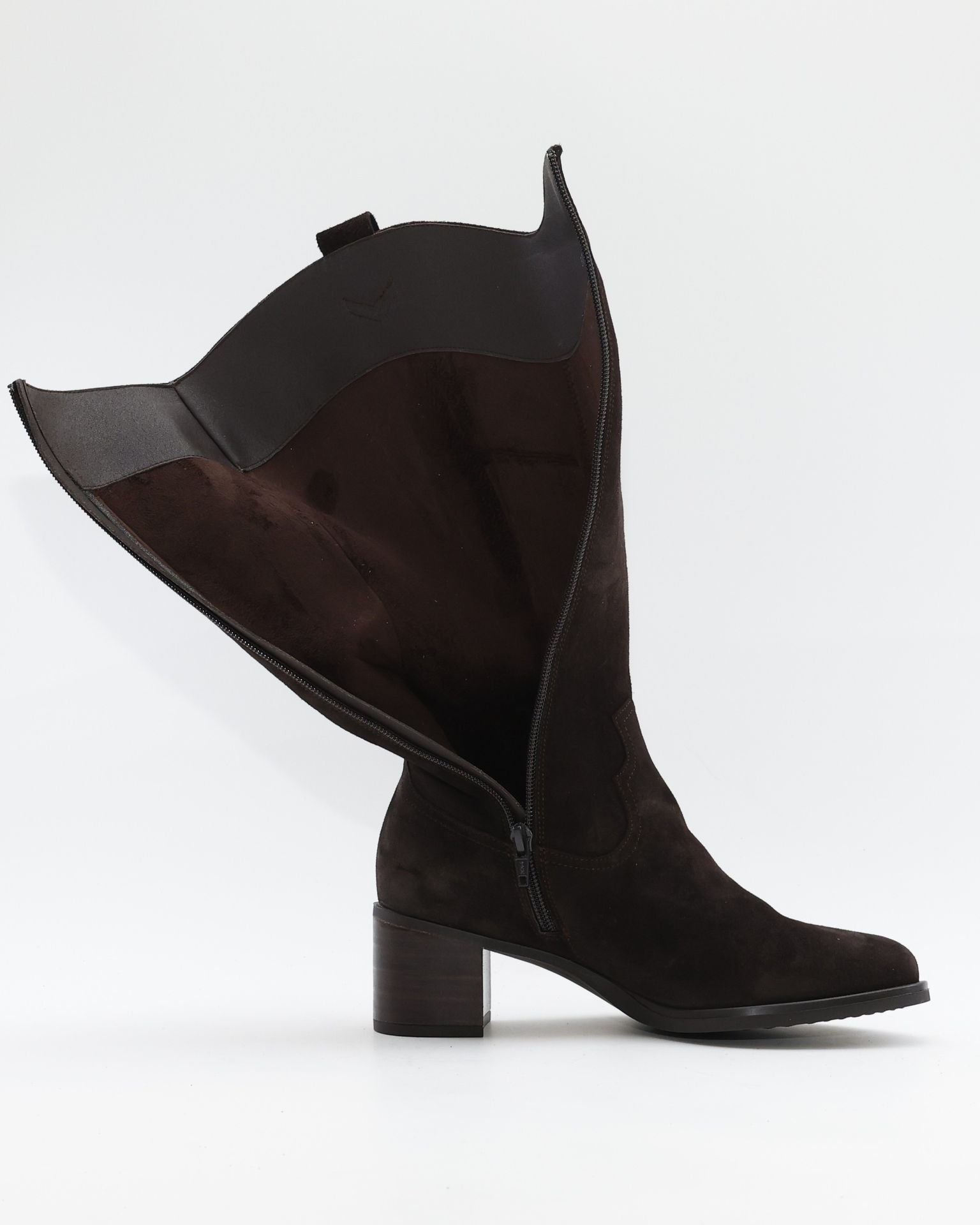 BOTA ALTA MUJER ANCHO ESPECIAL DE GEMELO ANCHO PIESANTO 235461 XL SERRAJE MARRON CHOCOLATE