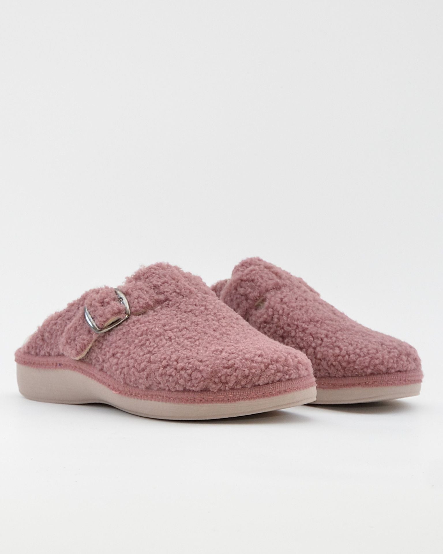ZAPATILLAS DE CASA MUJER CON HEBILLA SALVI 29L-000 TEDDY MALVA