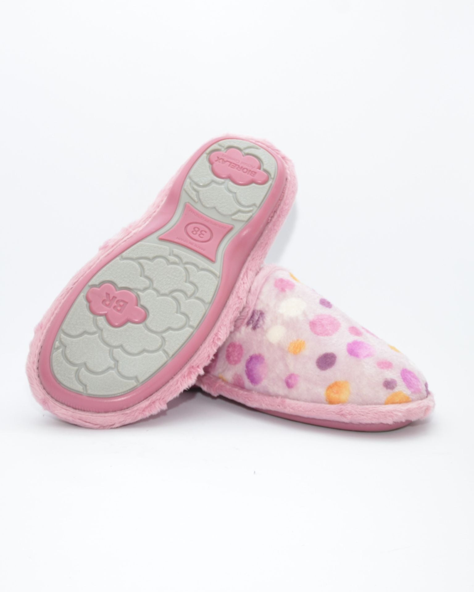 ZAPATILLAS CASA MUJER PUNTOS MALVA