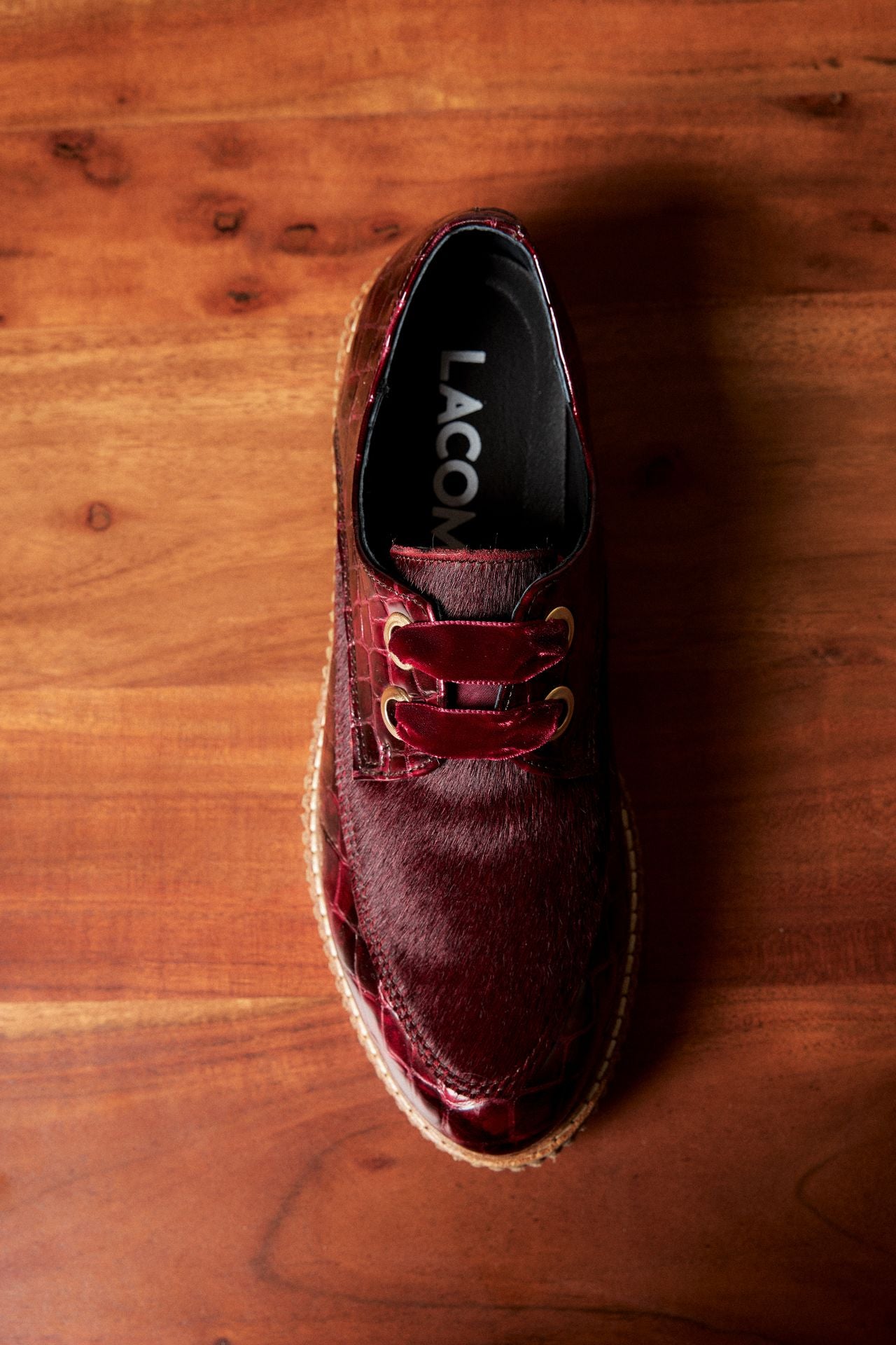 ZAPATO MUJER CORDON BURDEOS POTRO BURDEOS LACOMBA GRANUTUM